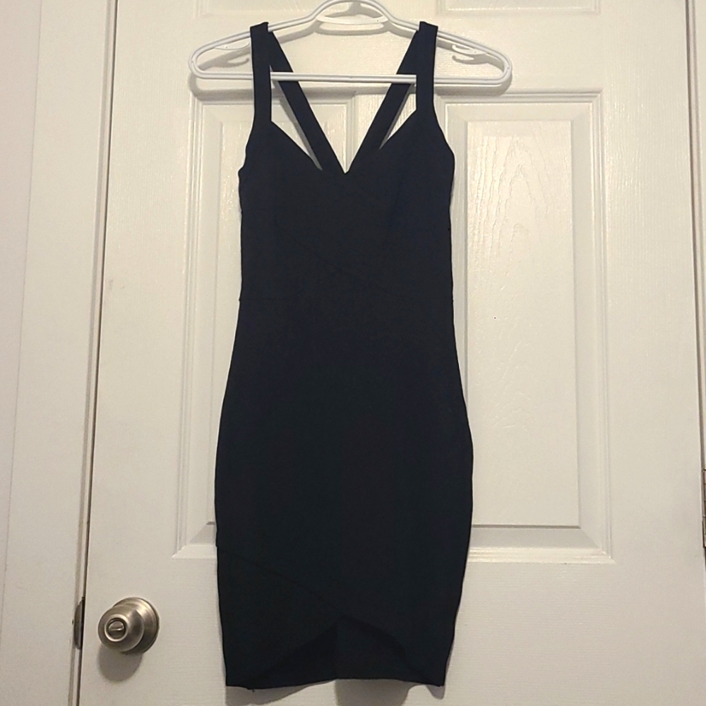 Workhall Mini Black Bandage Dress Size Medium
